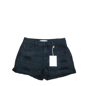 KanCan - Black Jean Shorts Size 28